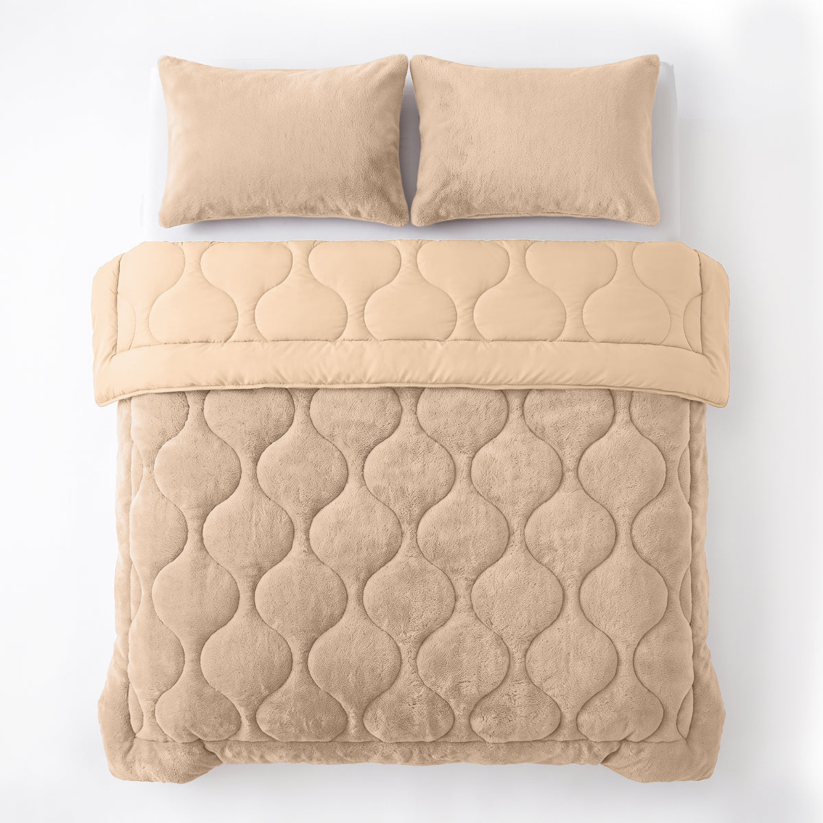 Zelesta Special Teddy Faux Fur Bettdecke - Cozy Cappuccino