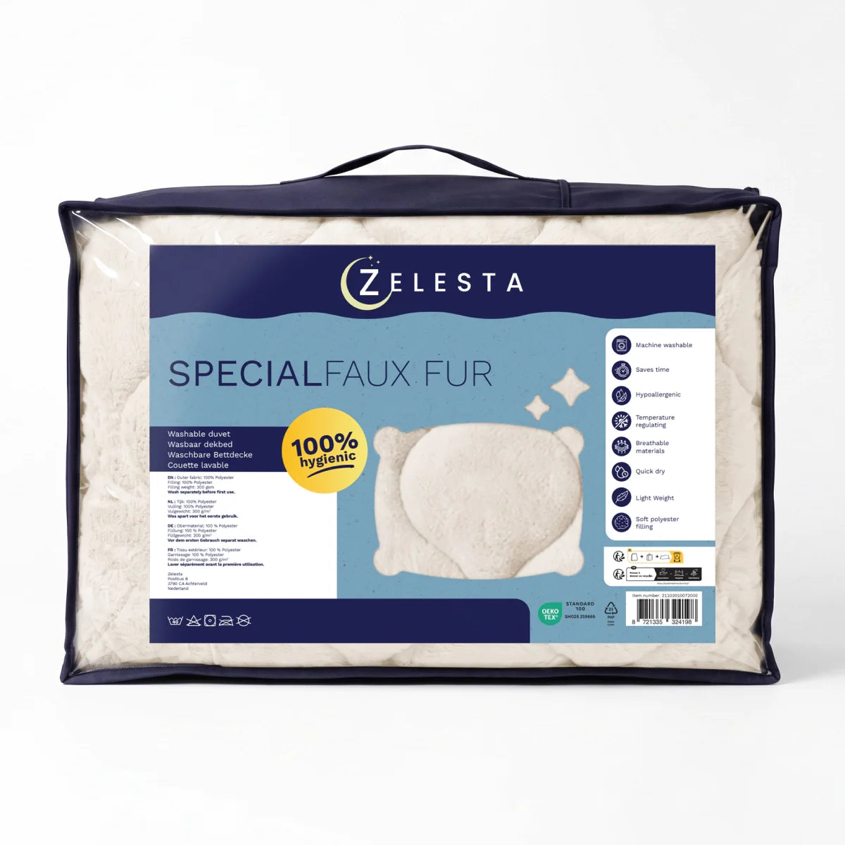 Zelesta Special Teddy Faux Fur Bettdecke - Marshmallow weiß