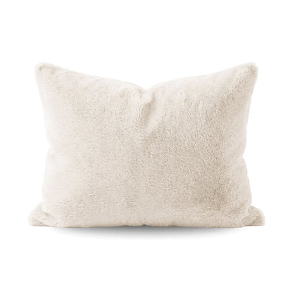 Zelesta Special Teddy Faux Fur Kissenbezüge Set von 2 - Marshmallow weiß