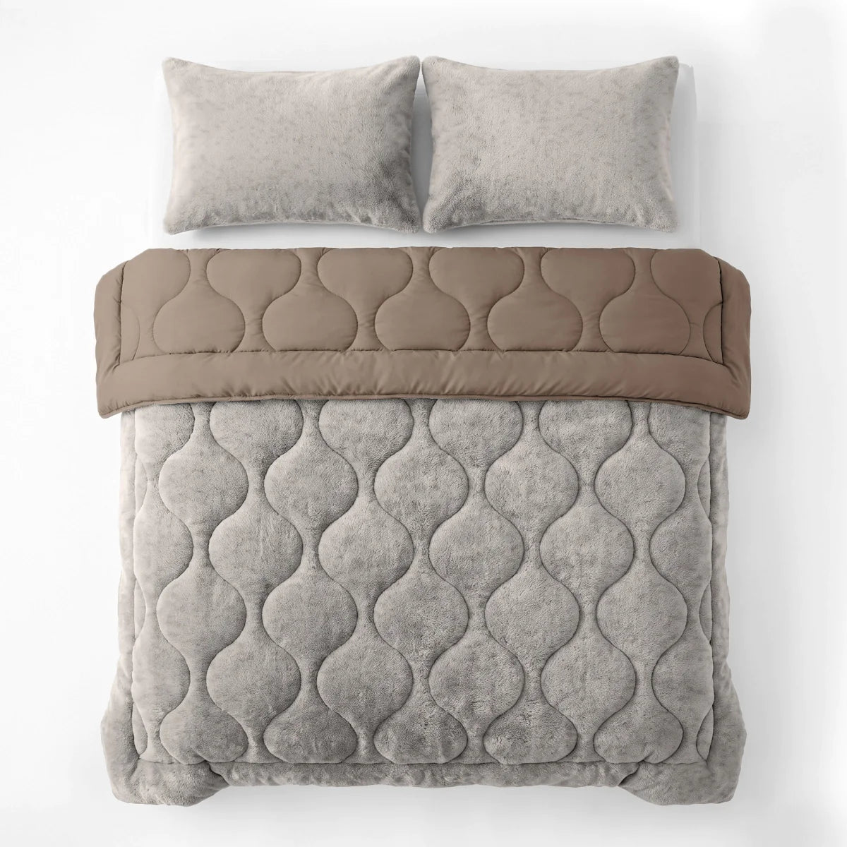 Zelesta Special Teddy Faux Fur Bettdecke - Mondgrau