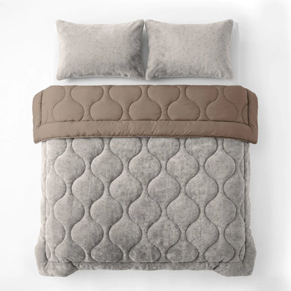 Zelesta Special Teddy Faux Fur Bettdecke - Mondgrau