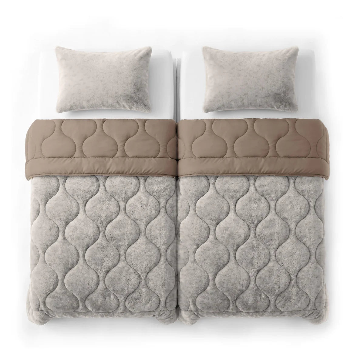 Zelesta Special Teddy Faux Fur Bettdecke - Mondgrau