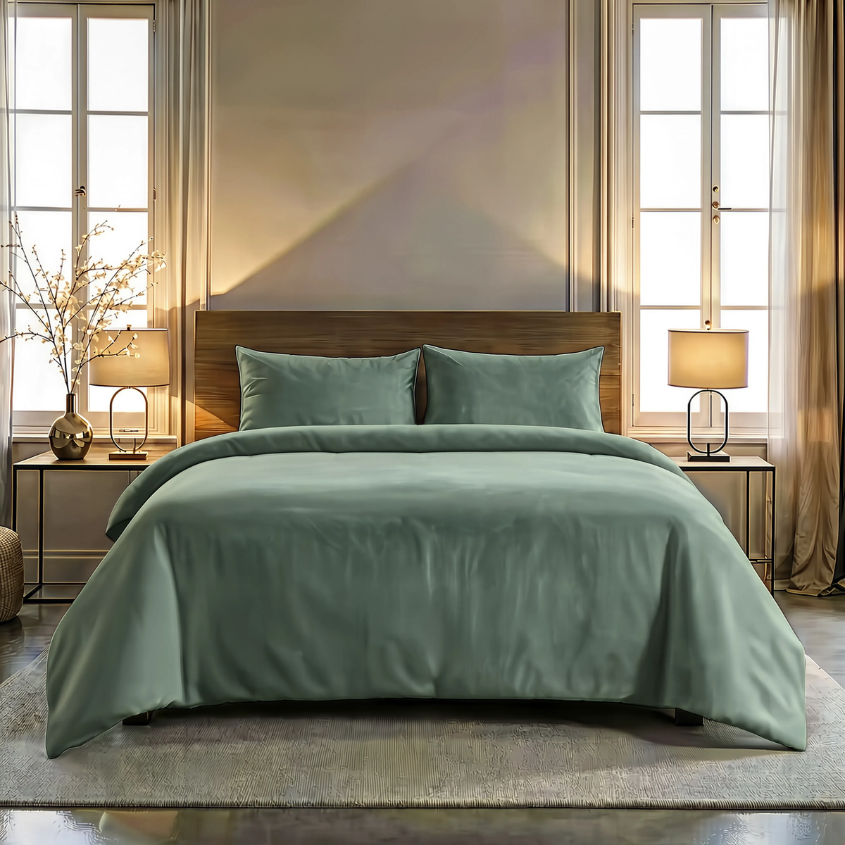 Zelesta Comfort Uni No Stitch Bettdecke - Seeschaumgrün
