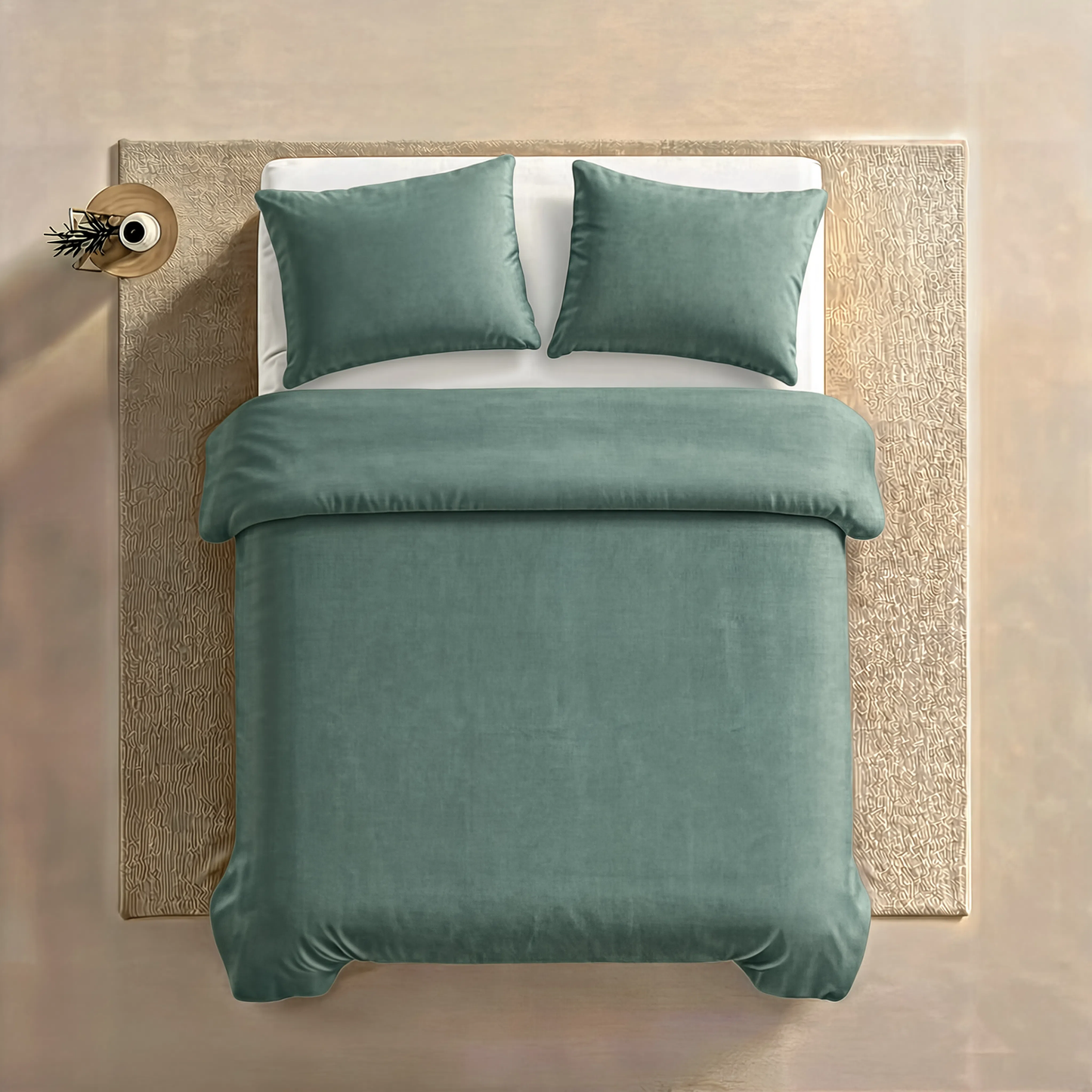 Zelesta Comfort Uni No Stitch Bettdecke - Seeschaumgrün