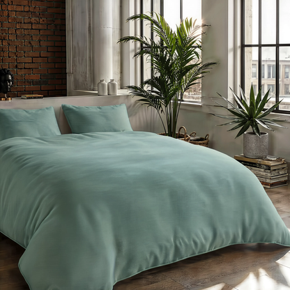 Zelesta Comfort Uni No Stitch Bettdecke - Seeschaumgrün