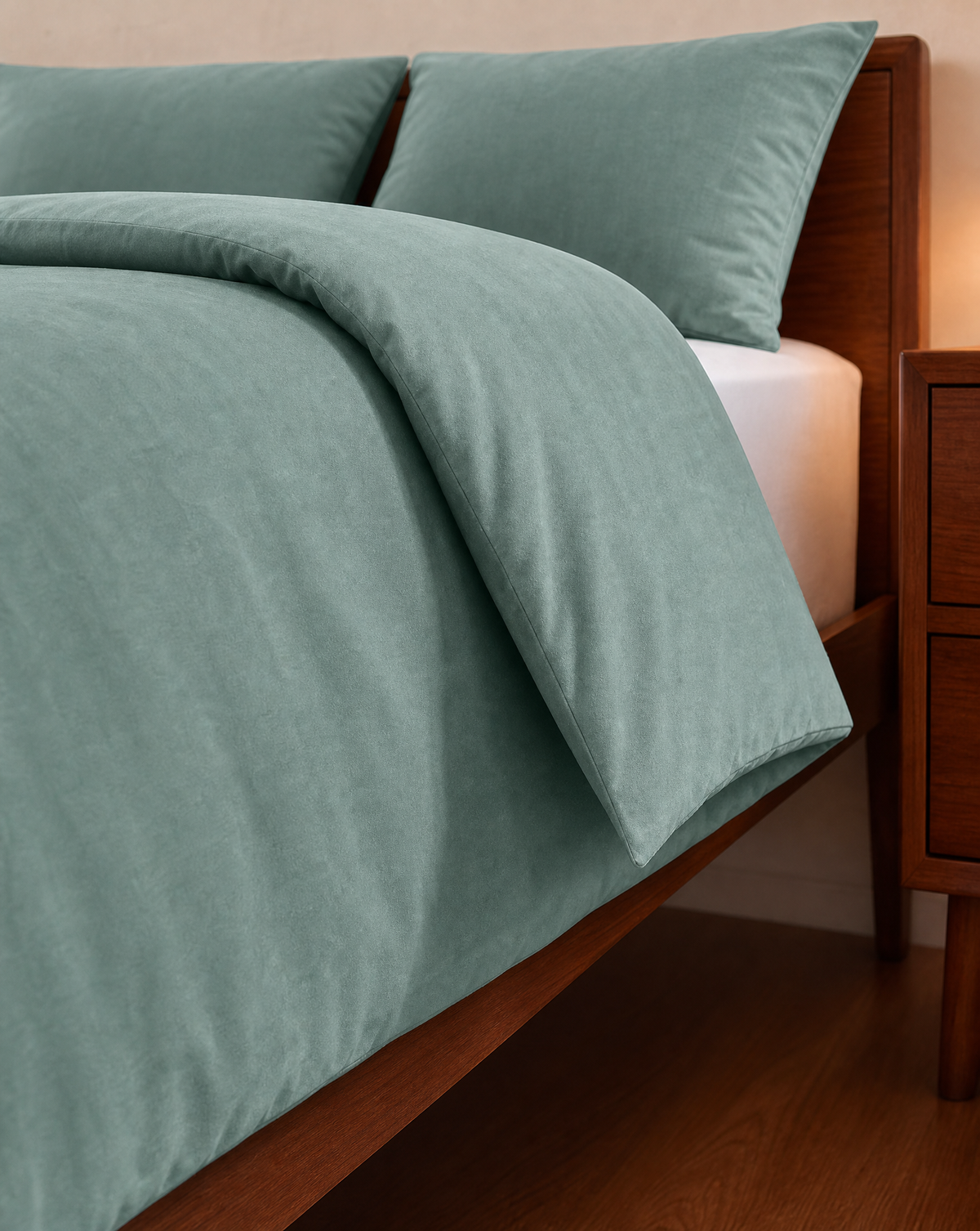 Zelesta Comfort Uni No Stitch Bettdecke - Seeschaumgrün