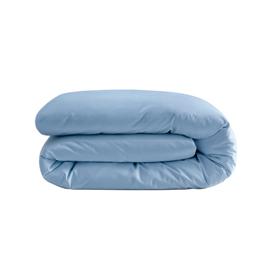 Zelesta Pure Uni No Stitch Baumwolle Bettdecke - Zartes Chambrayblau