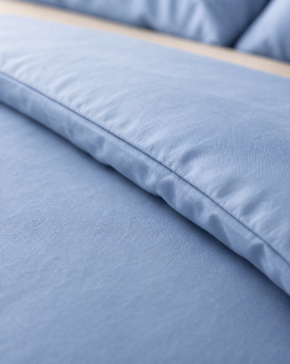 Zelesta Pure Uni No Stitch Baumwolle Bettdecke - Zartes Chambrayblau