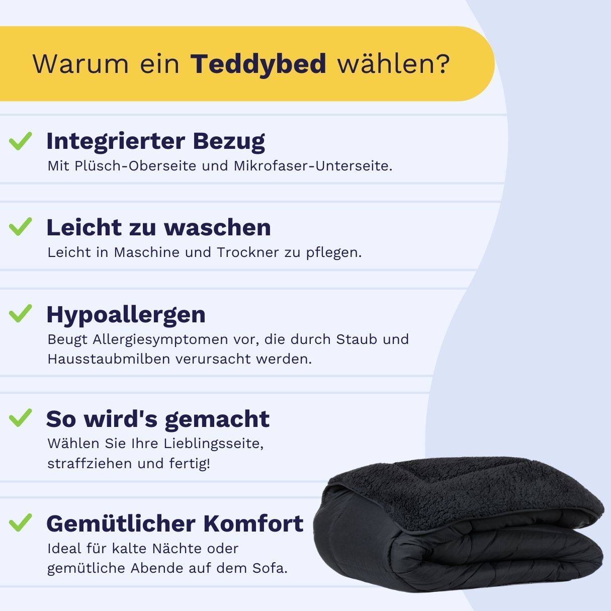 Zelesta Teddybed - Anthrazit 1+1