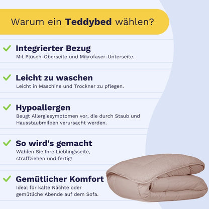 Zelesta Teddybed - Taupe 1+1