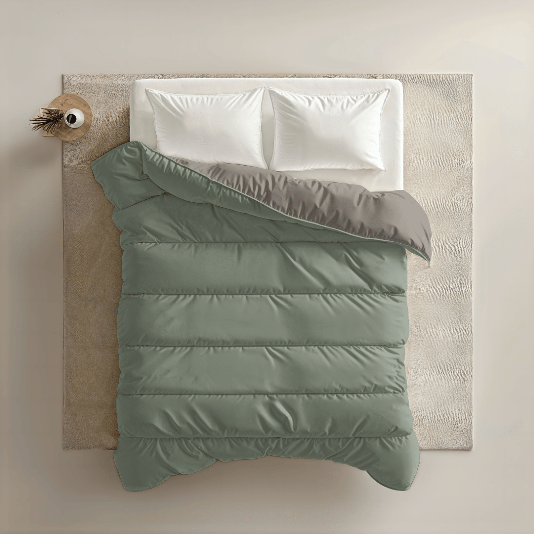 Zelesta Royalbed Light - Zartes Grau & Pastellgrün 240x200cm
