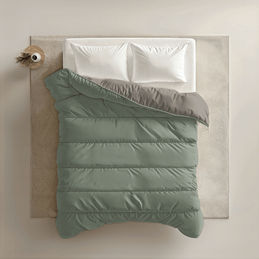 Zelesta Royalbed Light - Zartes Grau & Pastellgrün 240x200cm
