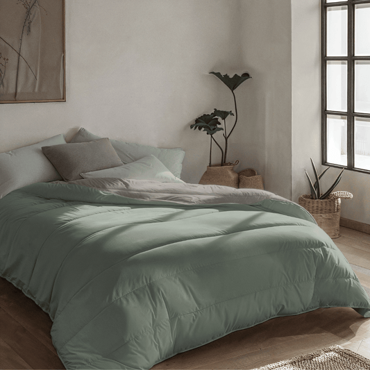 Zelesta Royalbed Light - Zartes Grau & Pastellgrün 240x200cm