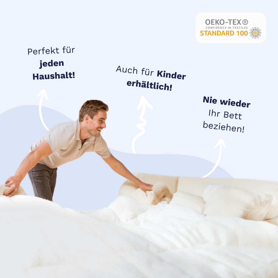 Art Soho Bettbezug-Set – Einzelbett 135x200 Cm, Blau-schwarz, 50% Baumwolle, 50% Polyester