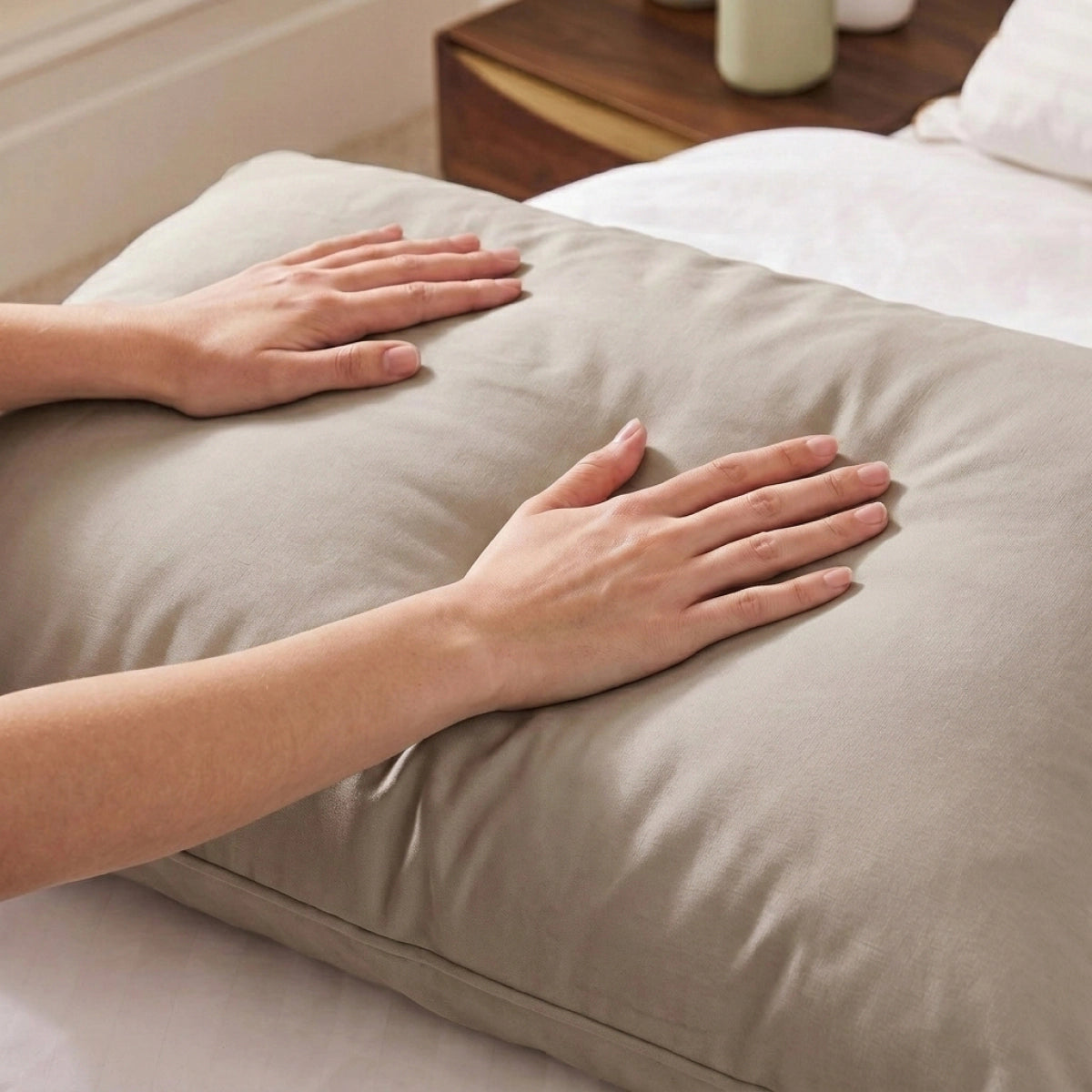 Zelesta Comfort Waschbares Kopfkissen – Taupe