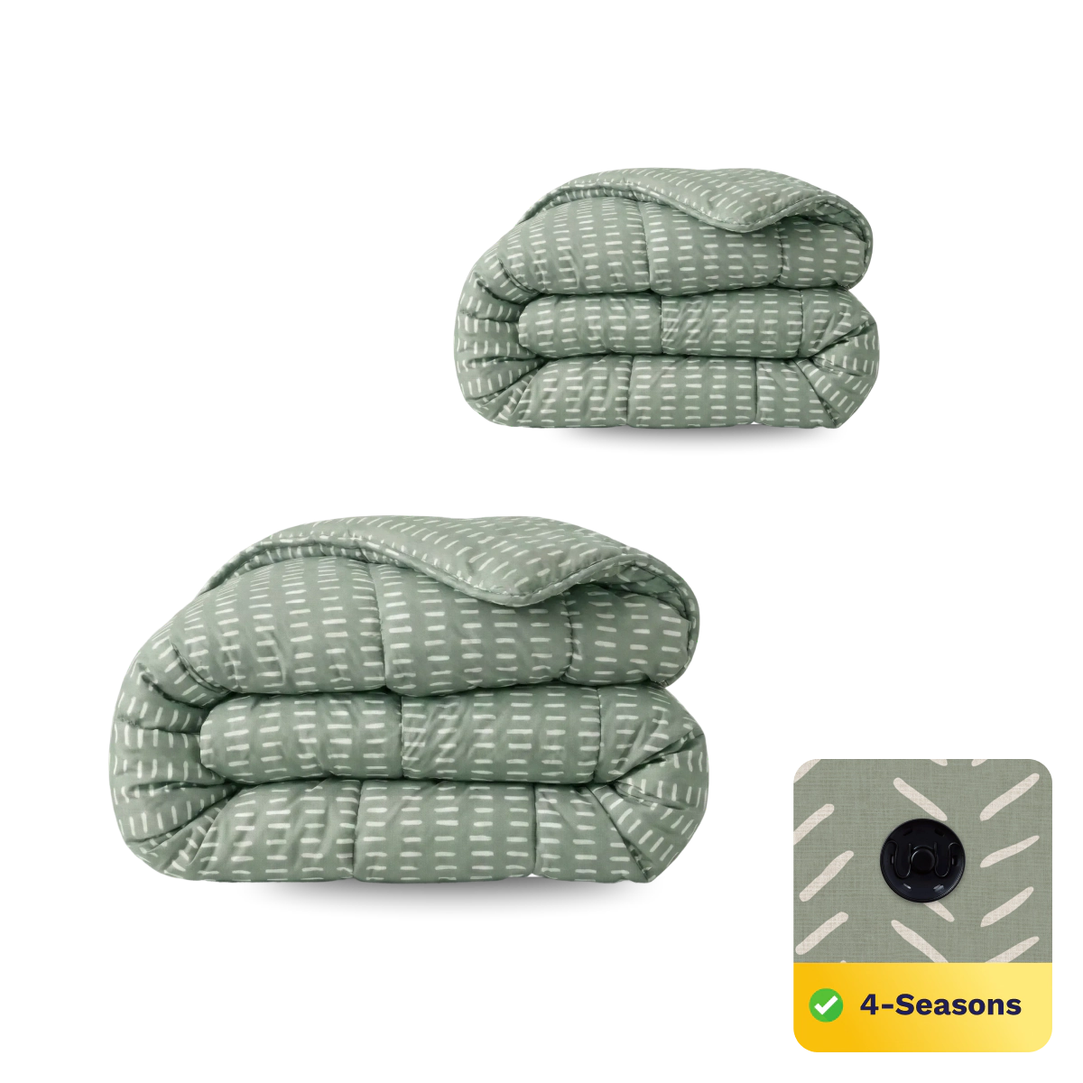 Zelesta Wonderbed 4 Seasons Double - Olive Stitches