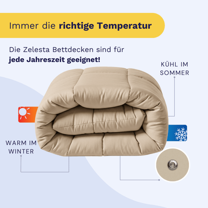 Zelesta Wonderbed 4 Seasons Double - Warm Sand