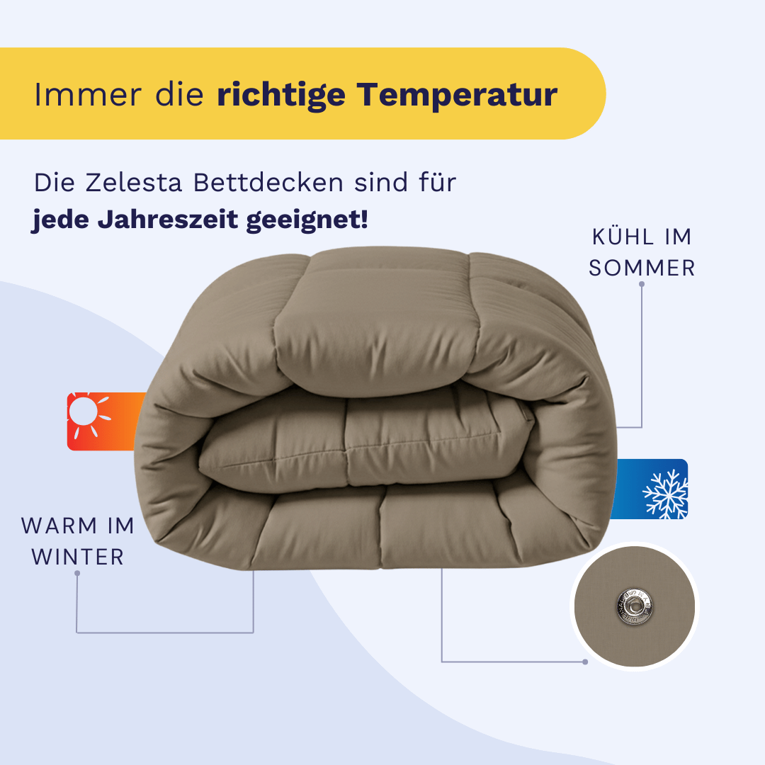 Zelesta Wonderbed 4 Seasons Double - Natural Taupe