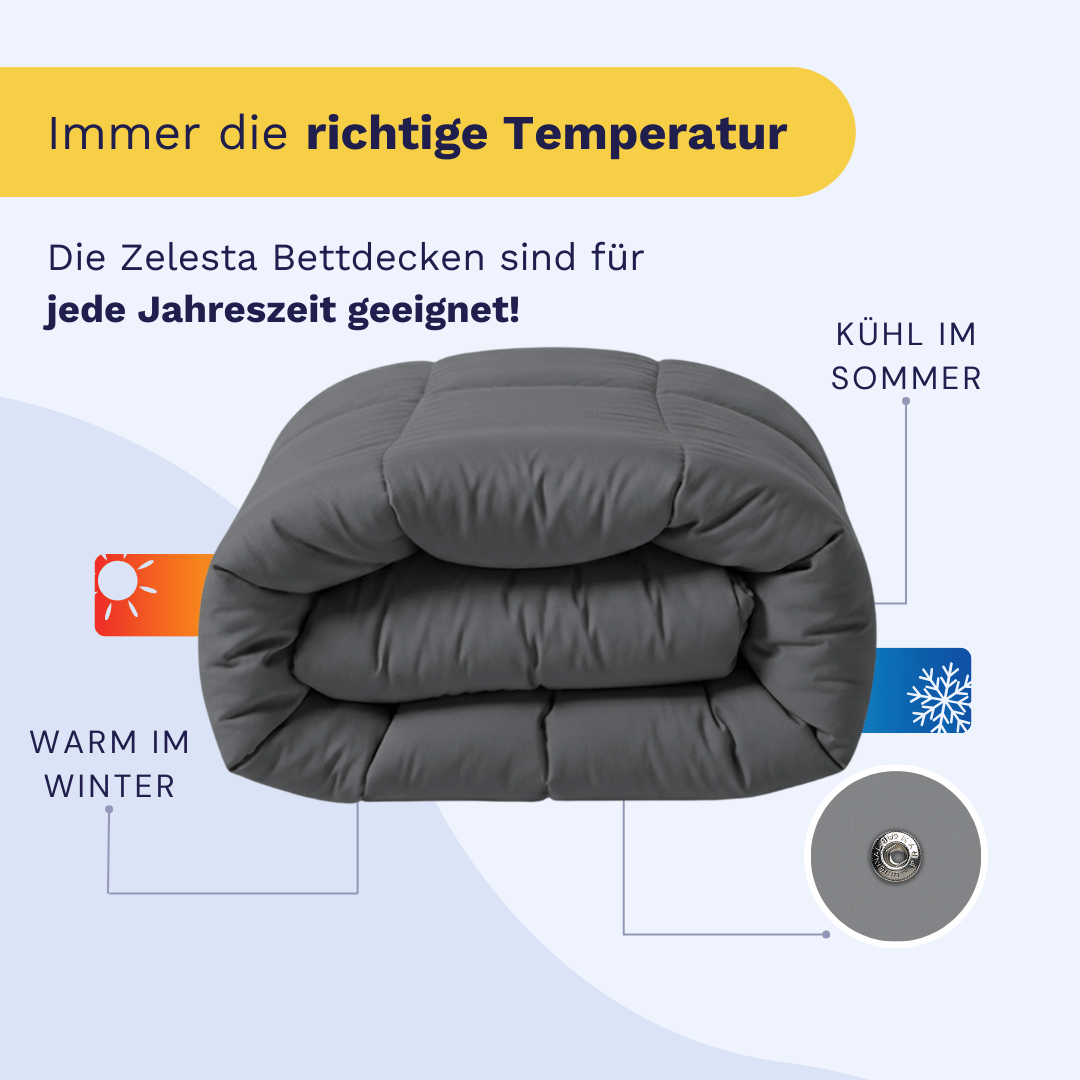 Zelesta Wonderbed 4 Seasons Double - Stone Grey