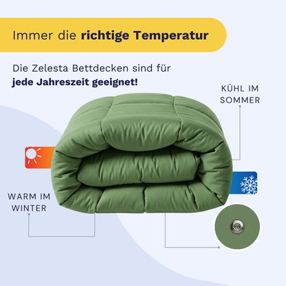Zelesta Wonderbed 4 Seasons Double - Timeless Green