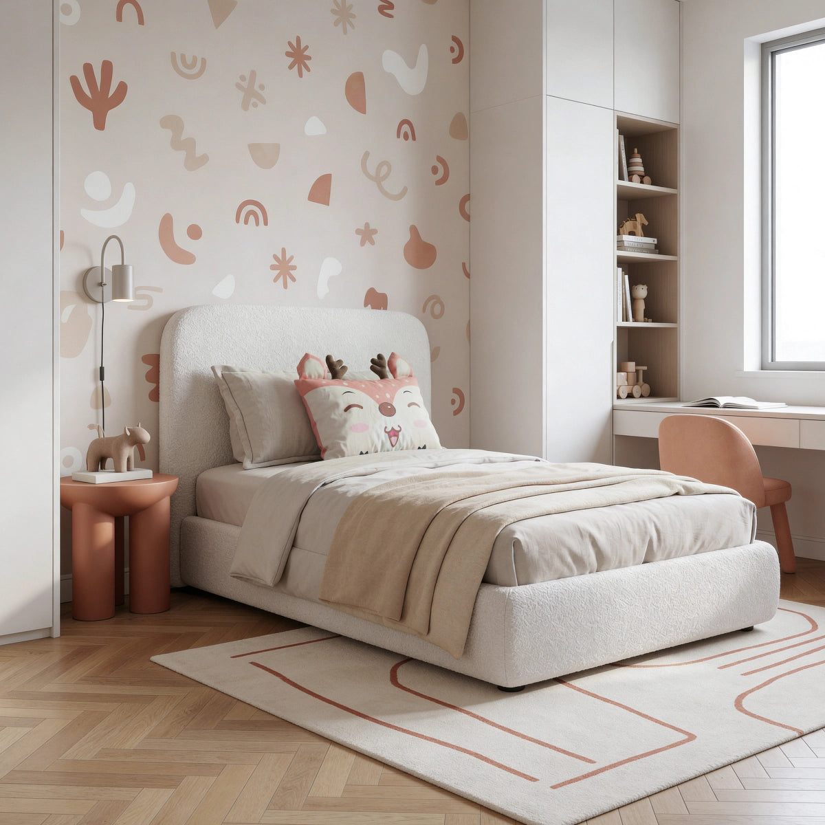 Kinderkissen Holley Kleines Reh - Braun/Beige