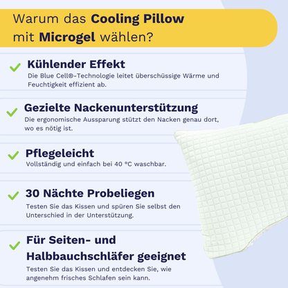 Zelesta Cooling Pillow - Microgel Support 45x65 cm