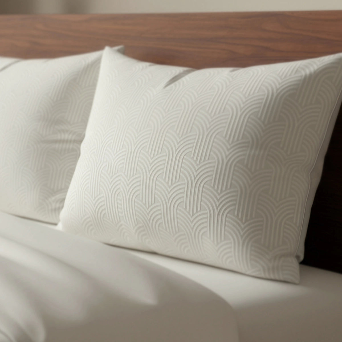 Zelesta Flanel Art Kissenbezüge Set von 2 - Creme