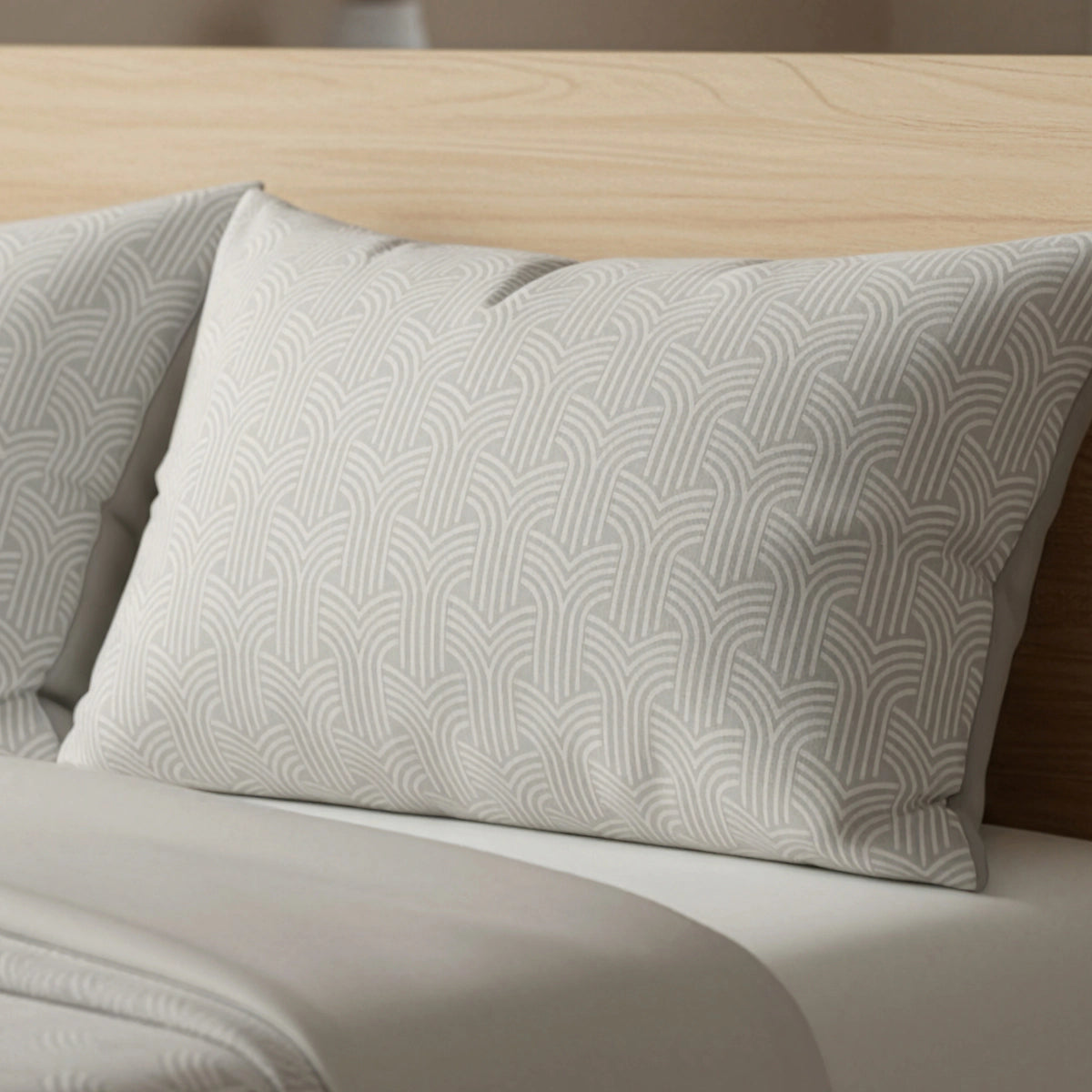 Zelesta Flanel Art Kissenbezüge Set von 2 - Taupe & Grey