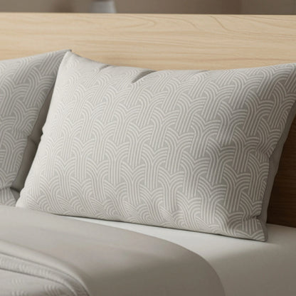 Zelesta Flanel Art Kissenbezüge Set von 2 - Taupe & Grey