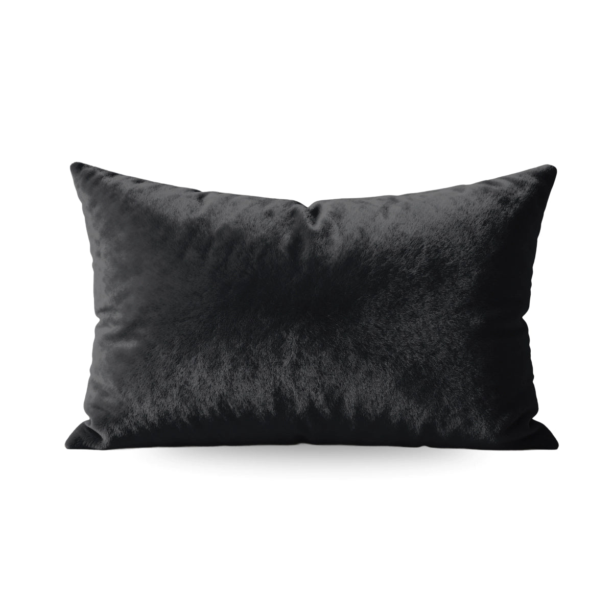 Zelesta Flanel Uni Kissenbezüge Set von 2 - Schwarz