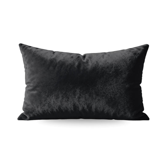 Zelesta Flanel Uni Kissenbezüge Set von 2 - Schwarz