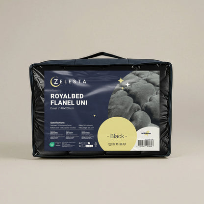 Zelesta Flanel Uni - Schwarz