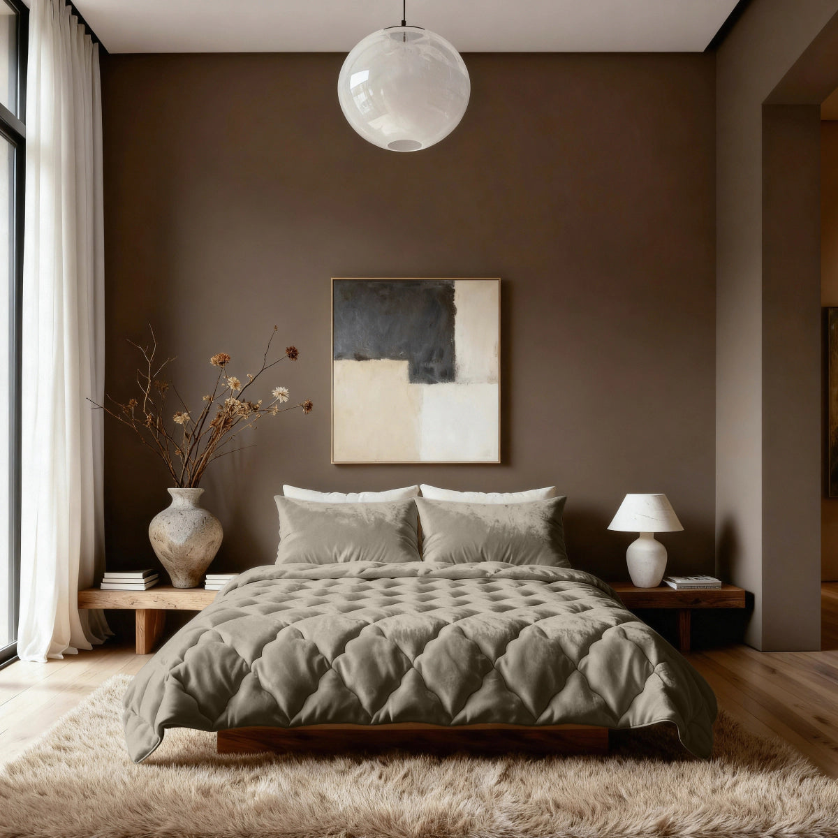 Zelesta Flanel Uni - Taupe