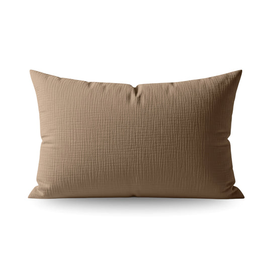 Japandibed Baumwolle Mousseline Kissenbezüge Set von 2 - Brown