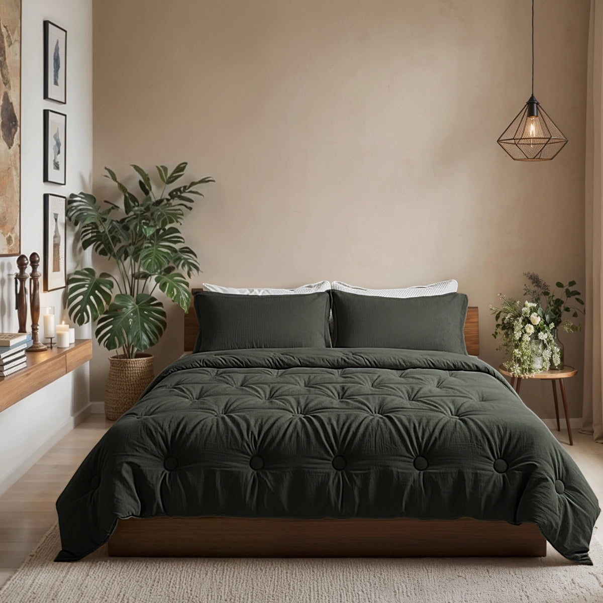 Zelesta Japandibed Baumwolle Mousseline - Green