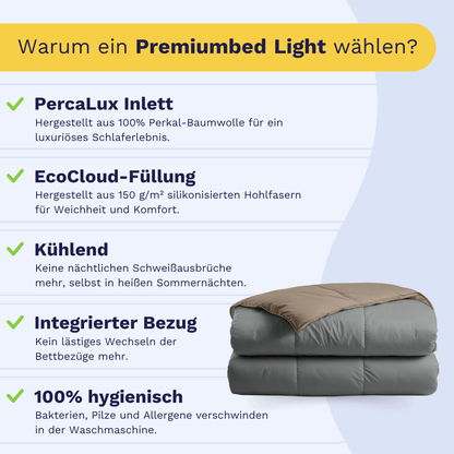 Zelesta Premiumbed Light Baumwolle - Anthracite & Taupe