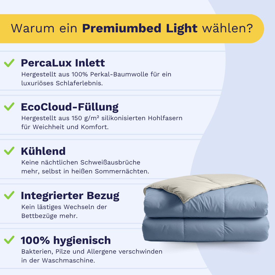 Zelesta Premiumbed Light Baumwolle - Dream Blue & Cream