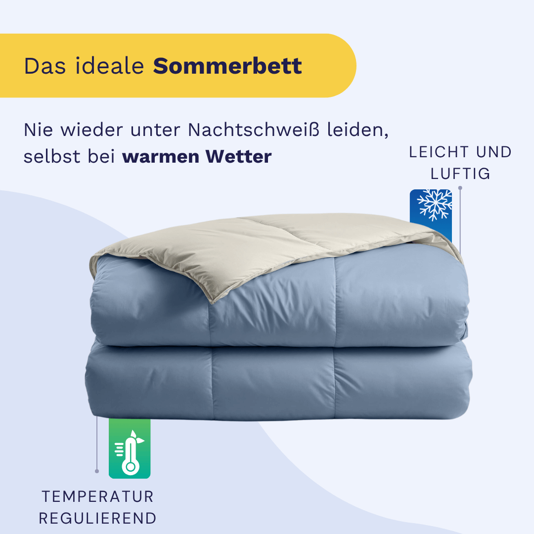 Zelesta Premiumbed Light Baumwolle - Dream Blue & Cream