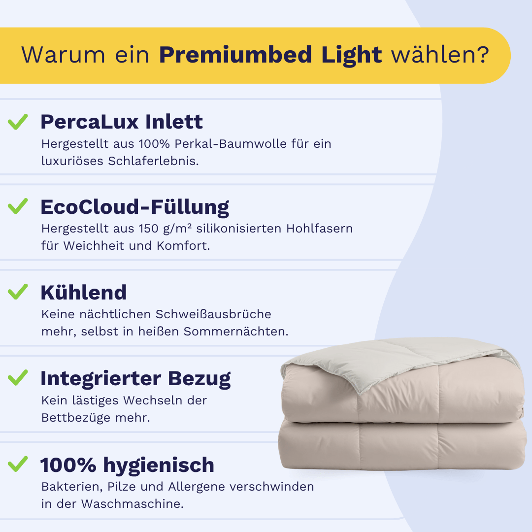 Zelesta Premiumbed Light Baumwolle - Silk & Coconut Cream