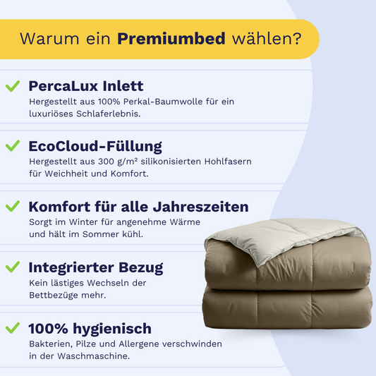 Zelesta Premiumbed Baumwolle - Taupe & Cream