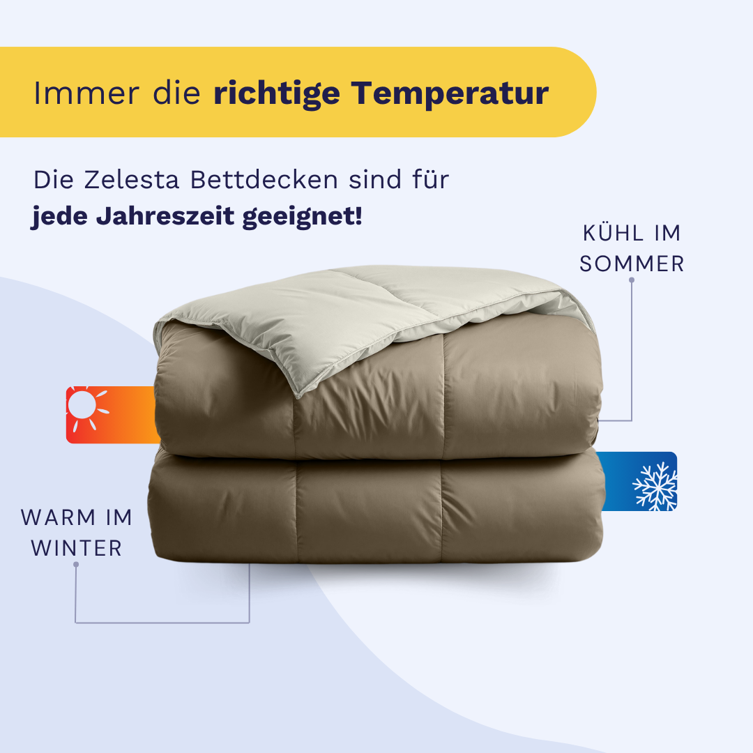 Zelesta Premiumbed Baumwolle - Taupe & Cream