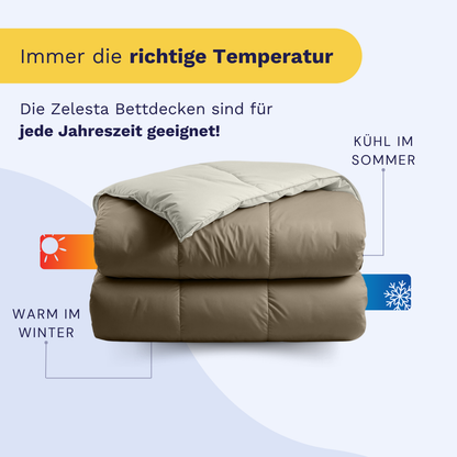 Zelesta Premiumbed Baumwolle - Taupe & Cream