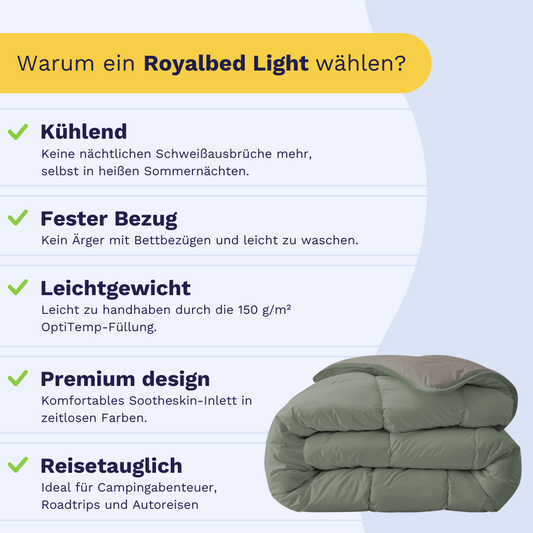 Zelesta Royalbed Light - Zartes Grau & Pastellgrün 240x200cm