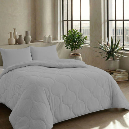 Zelesta Special Musselin Sommerbettdecke - Hellgrau