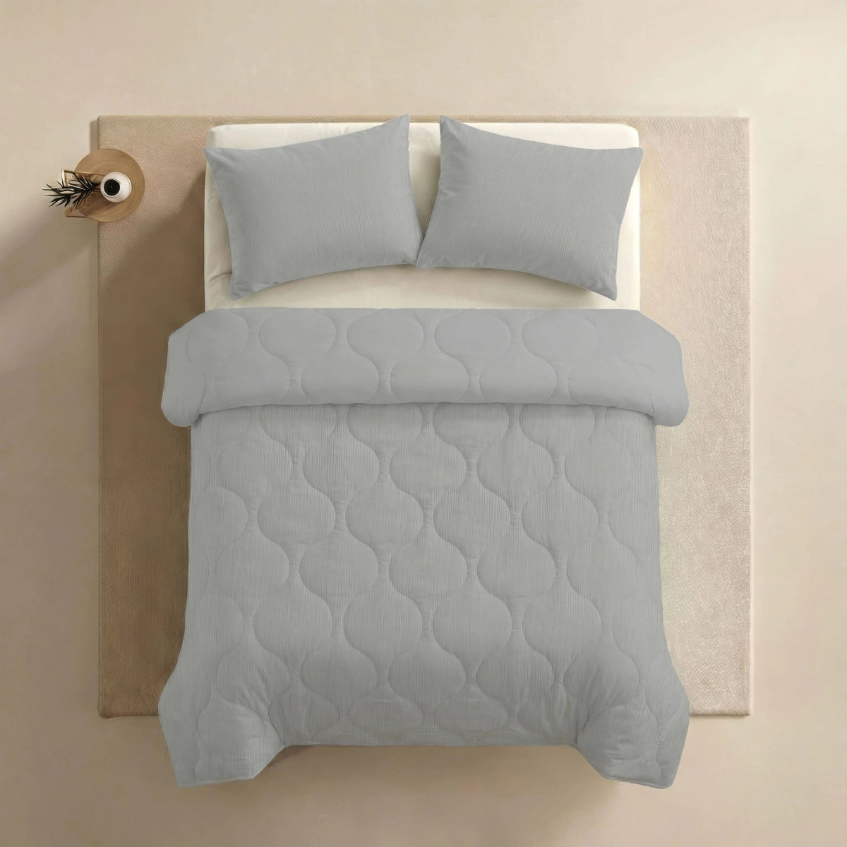 Zelesta Special Musselin Sommerbettdecke - Hellgrau