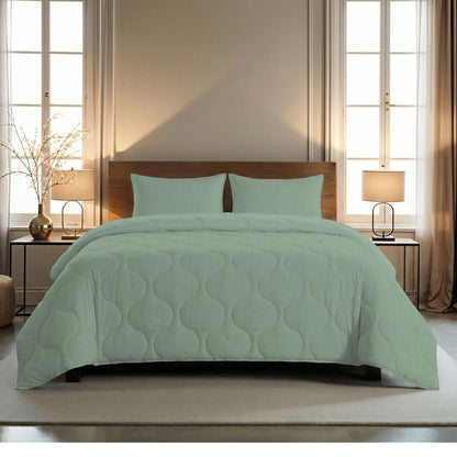 Zelesta Special Musselin Sommerbettdecke - Eukalyptusgrün