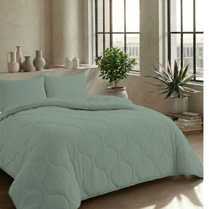 Zelesta Special Musselin Sommerbettdecke - Eukalyptusgrün