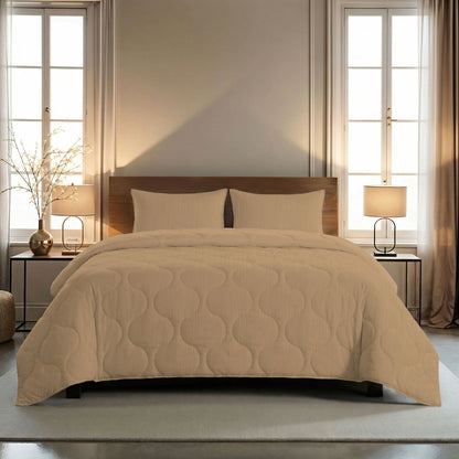 Zelesta Special Musselin Sommerbettdecke - Warmes sanftes Beige