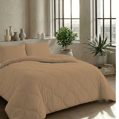 Zelesta Special Musselin Sommerbettdecke - Warmes sanftes Beige