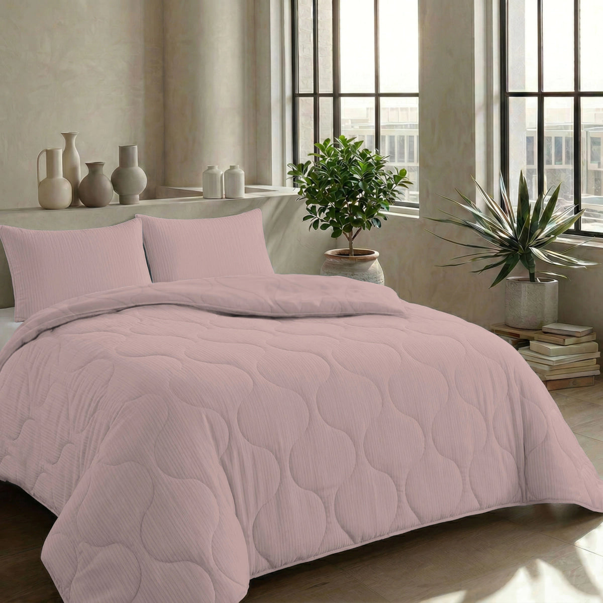 Zelesta Special Musselin Sommerbettdecke - Zartrosa